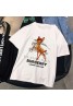 バーバリー バンビ ハイブランド 半袖 Tシャツ 個性 bambi ヒップホップ 黑白トップス バンビレジャー T-shirt カップル ファッション burberry ヨーロッパとアメリカトレンド メンズ レディース  