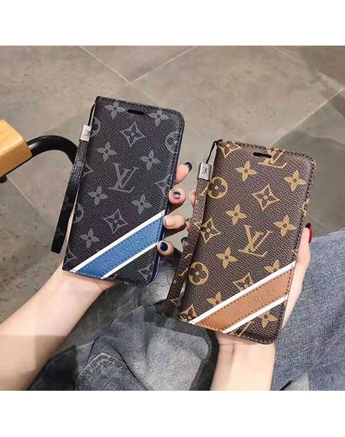 LV iPhone 11/11pro/xs/xs plusケース ルイヴィトン Iphone9/x/8/7 plusスマホケース ブランド Iphone6/6s Plus Iphone6/6sカバー 手帳型 ストラップ付き