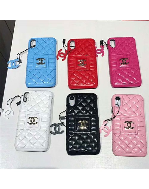 chanel iPhone xs/xs max/xrケース シャネルiphone x/8/7スマホケース ブランド Iphone6/6s Plus Iphone6/6sカバー ジャケット ストラップ付き